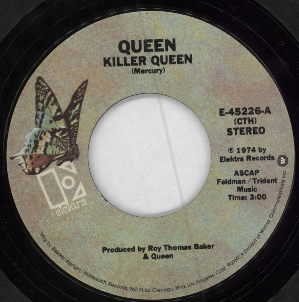 Queen Killer Queen - CTH US 7" vinyl single (7 inch record / 45) E-45226