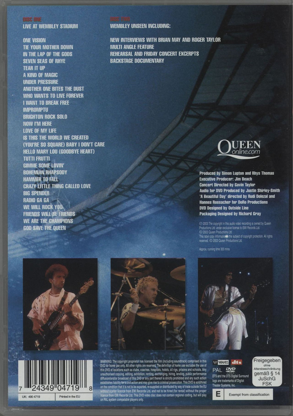 Queen Live At Wembley Stadium UK DVD QUEDDLI247032
