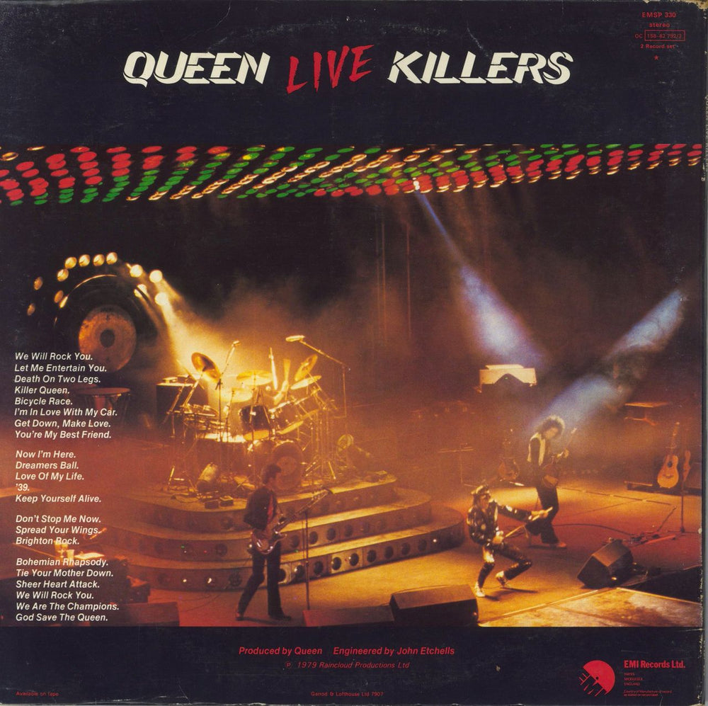 Queen Live Killers - EX UK 2-LP vinyl record set (Double LP Album)