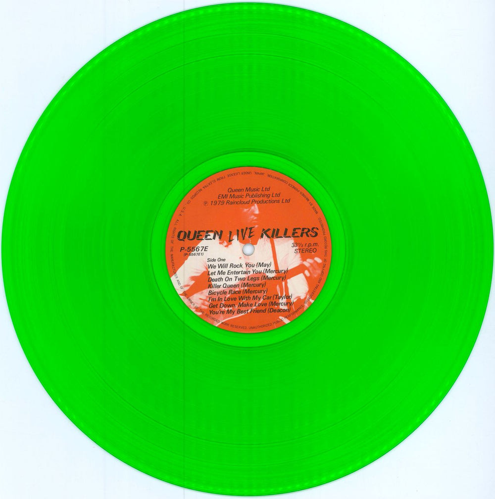 Queen Live Killers - Red & Green Vinyl + Obi Japanese 2-LP vinyl record set (Double LP Album) QUE2LLI02372