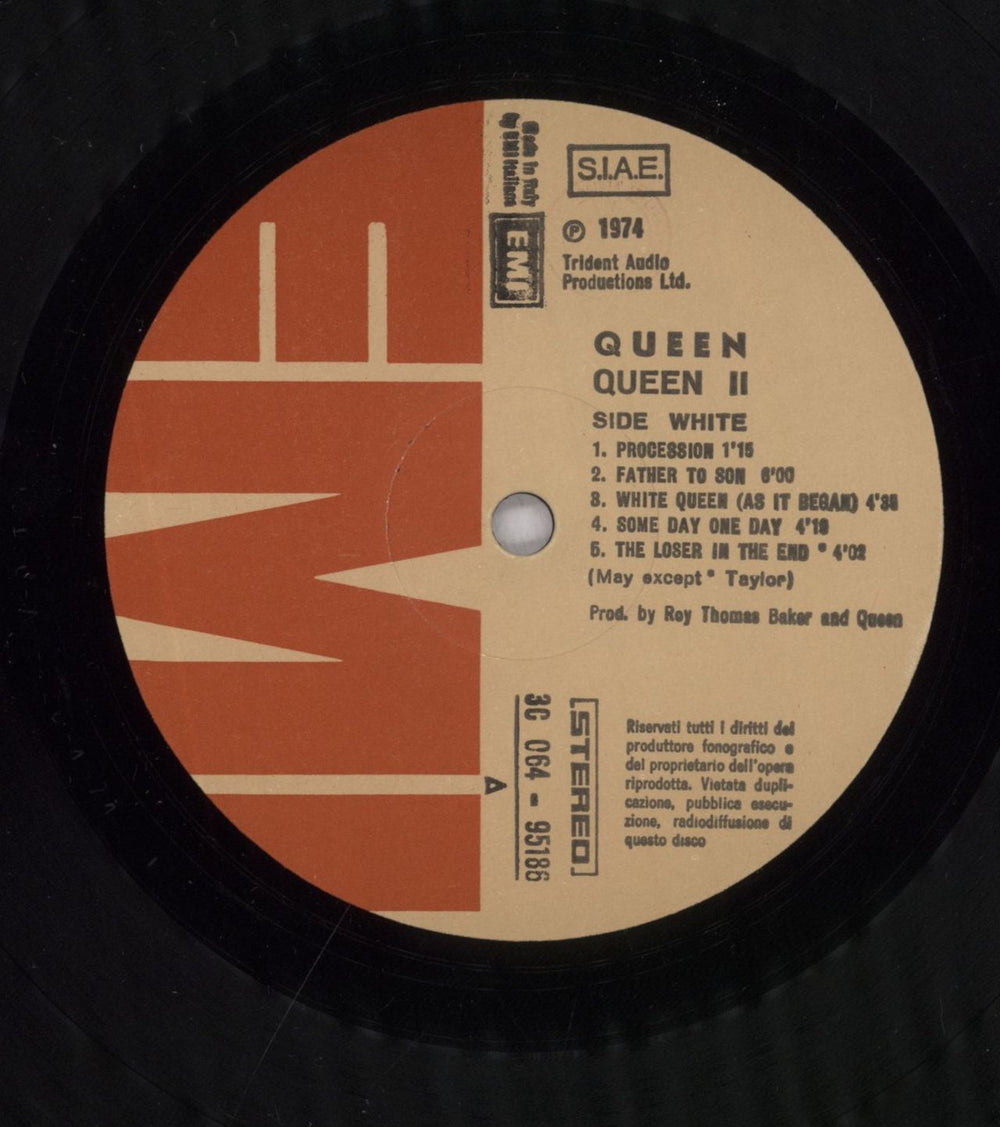 Queen Queen II Italian vinyl LP album (LP record)