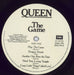 Queen The Game - 2nd UK vinyl LP album (LP record) QUELPTH777487