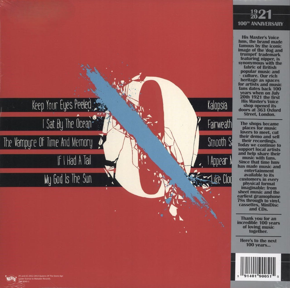 Queens Of The Stone Age ...Like Clockwork - White vinyl UK 2-LP vinyl record set (Double LP Album) 191401900515