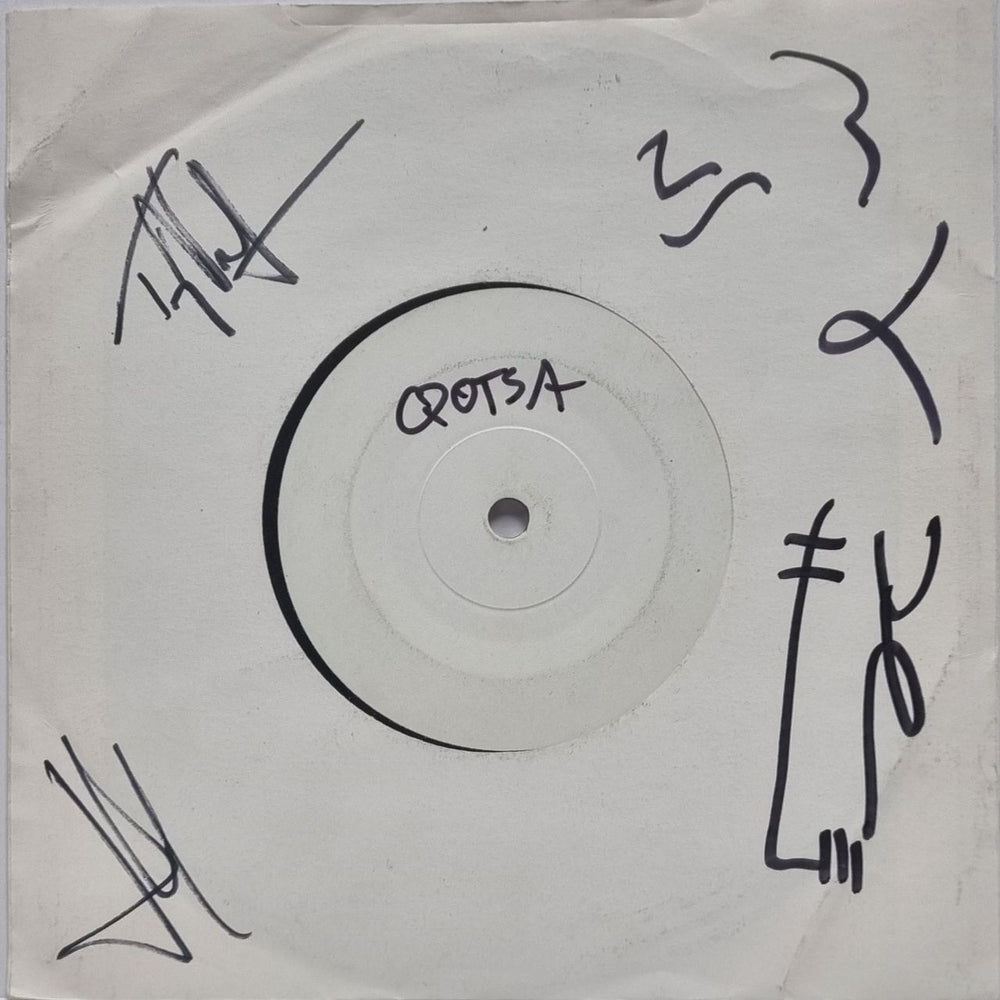Queens Of The Stone Age The Fun Machine Took A Shit And Died! - White Label - Autographed UK Promo 7" vinyl single (7 inch record / 45) FUNMACHINE1