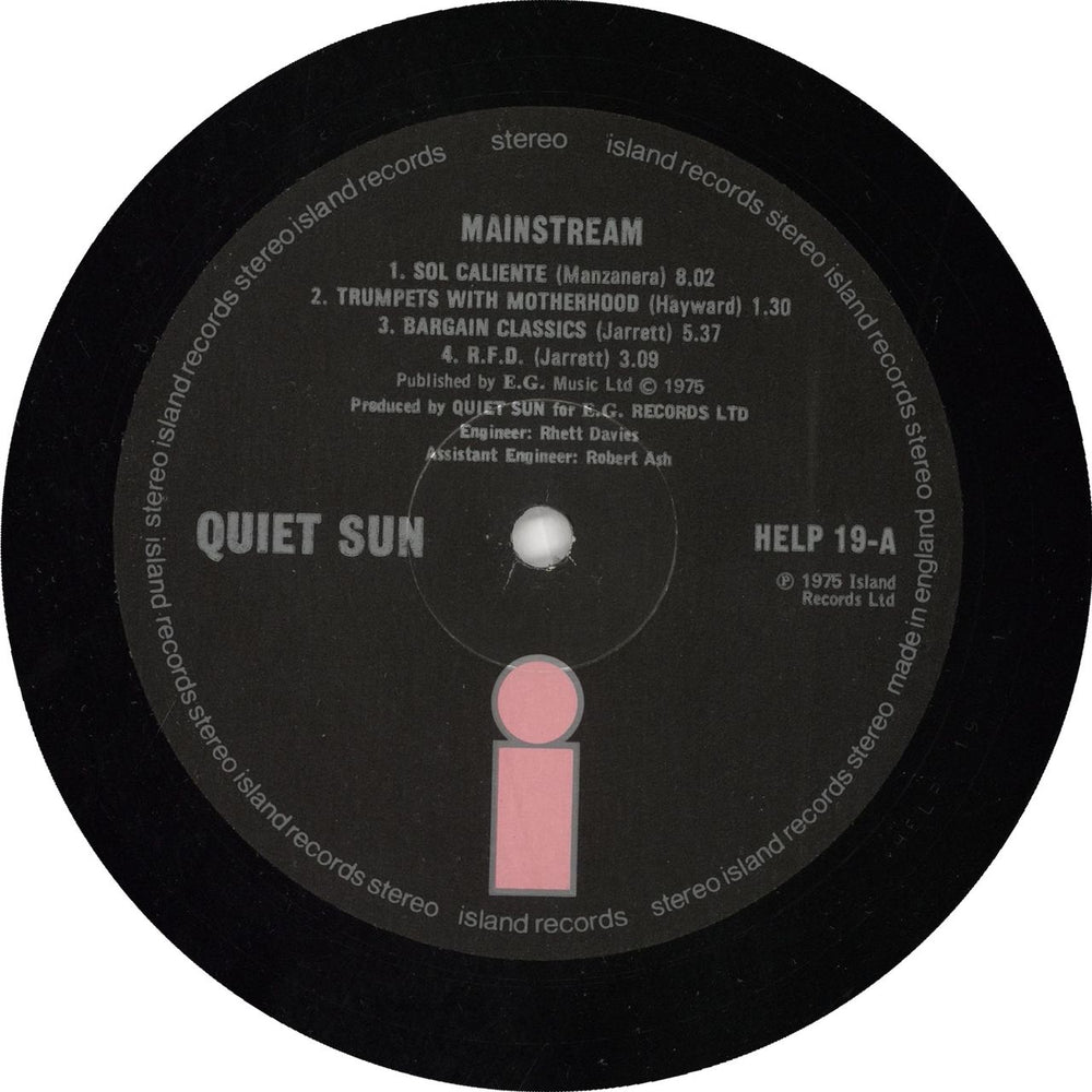 Quiet Sun Mainstream + Inner - EX UK vinyl LP album (LP record)