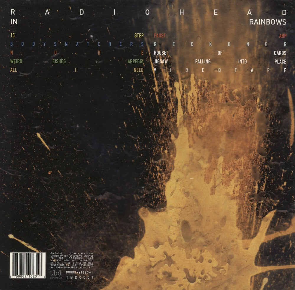 Radiohead In Rainbows US vinyl LP album (LP record) 880882162313