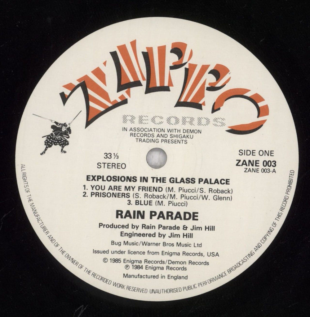 Rain Parade Explosions In The Glass Palace - 1st UK vinyl LP album (LP record) RNPLPEX319856