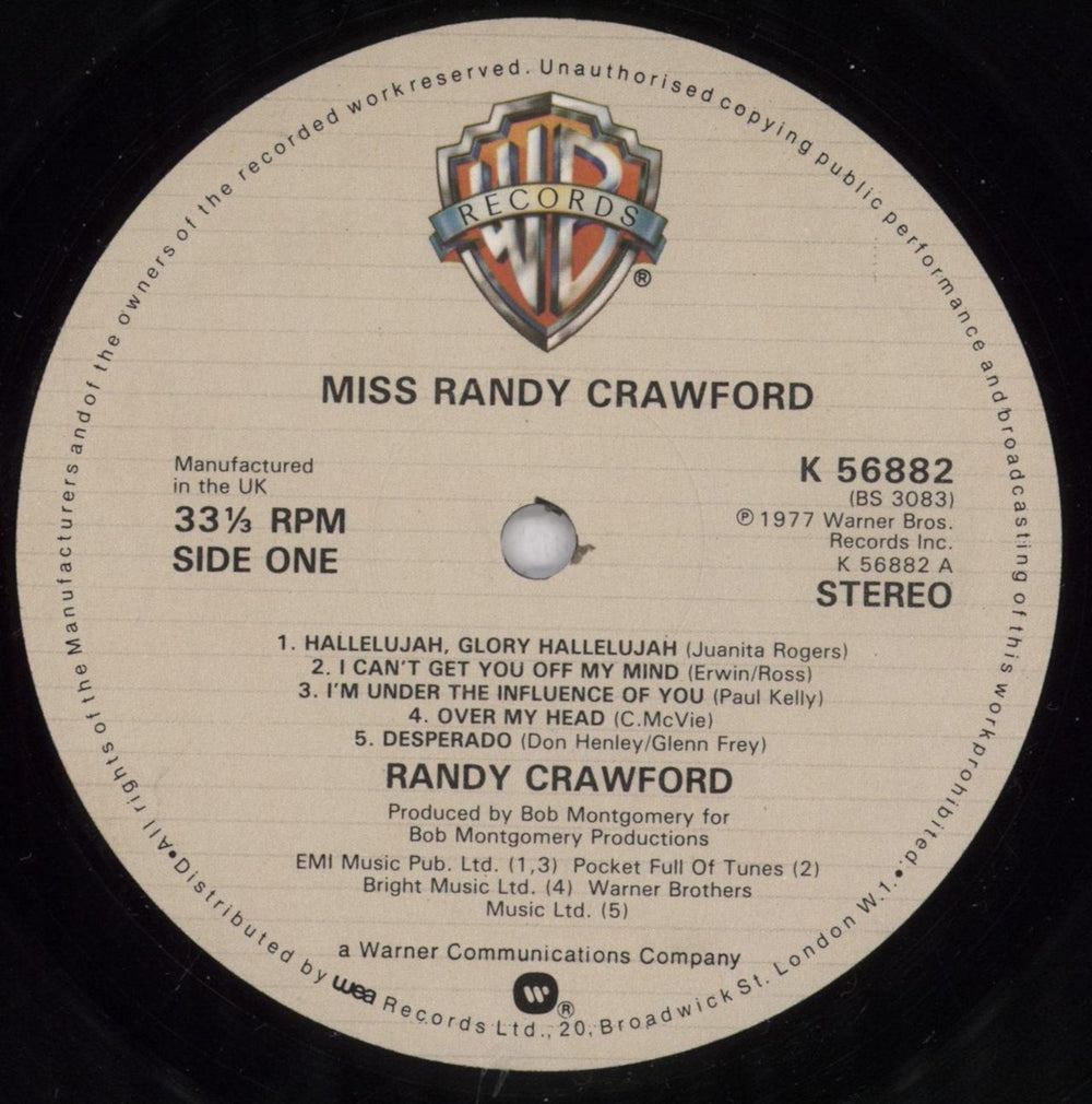 Randy Crawford Miss Randy Crawford UK vinyl LP album (LP record) RCWLPMI685419