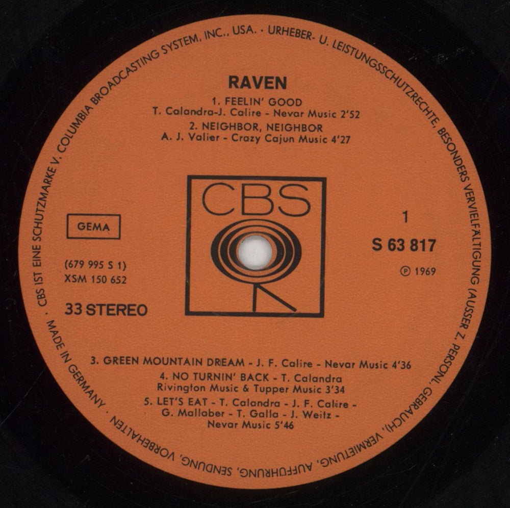 Raven (60S) Raven German vinyl LP album (LP record) 7-8LPRA850313