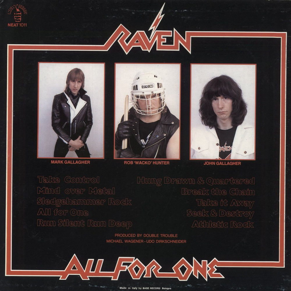 Raven All For One Italian vinyl LP album (LP record)