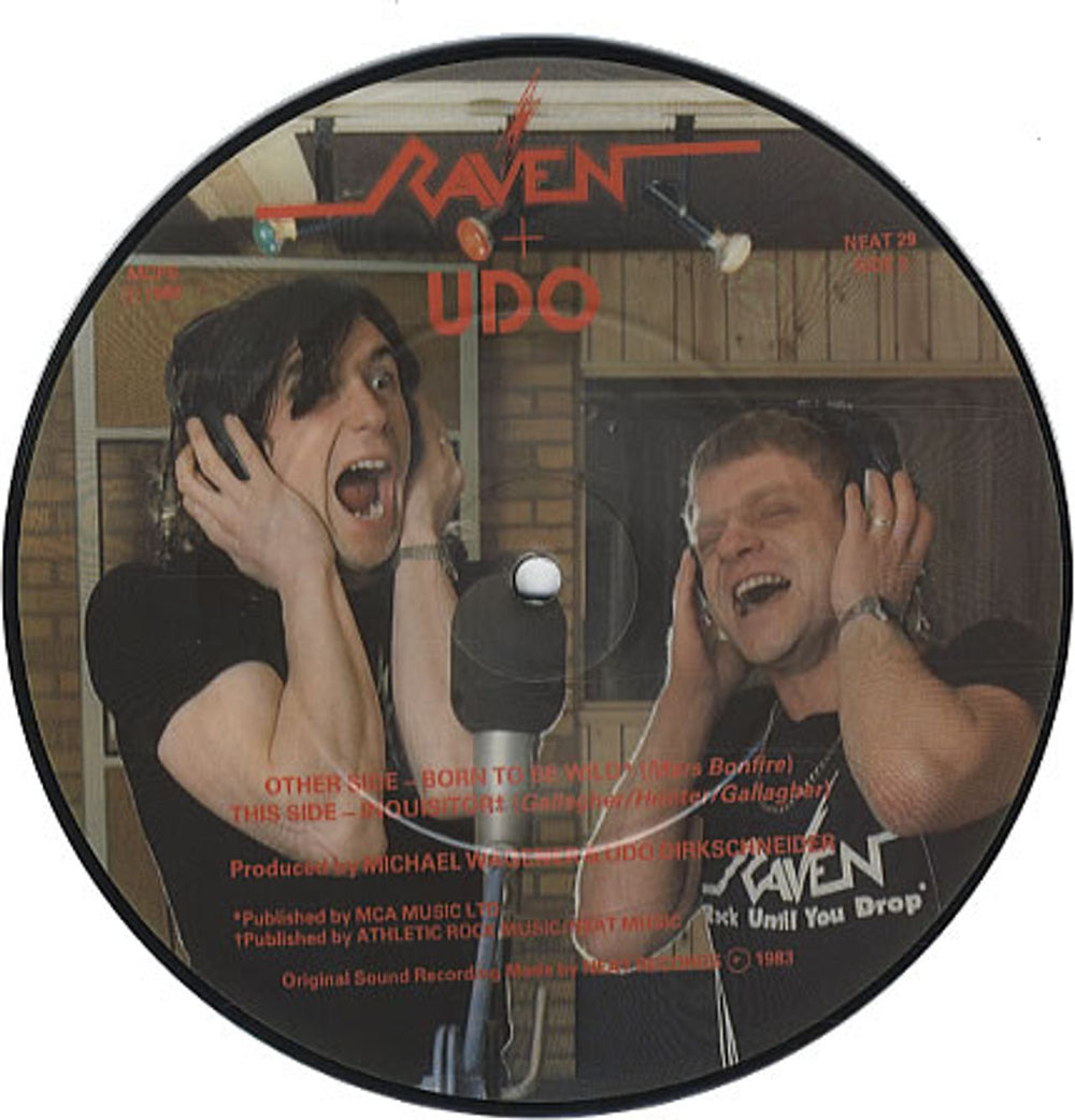 Raven Born To Be Wild UK 7" vinyl picture disc (7 inch picture disc single) RAV7PBO340990