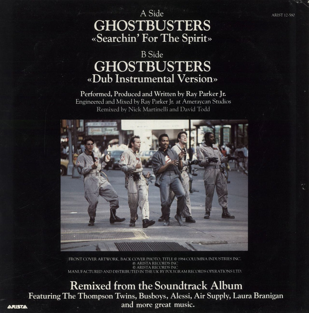 Ray Parker Jr Ghostbusters (Searchin' For The Spirit) UK 12" vinyl single (12 inch record / Maxi-single)