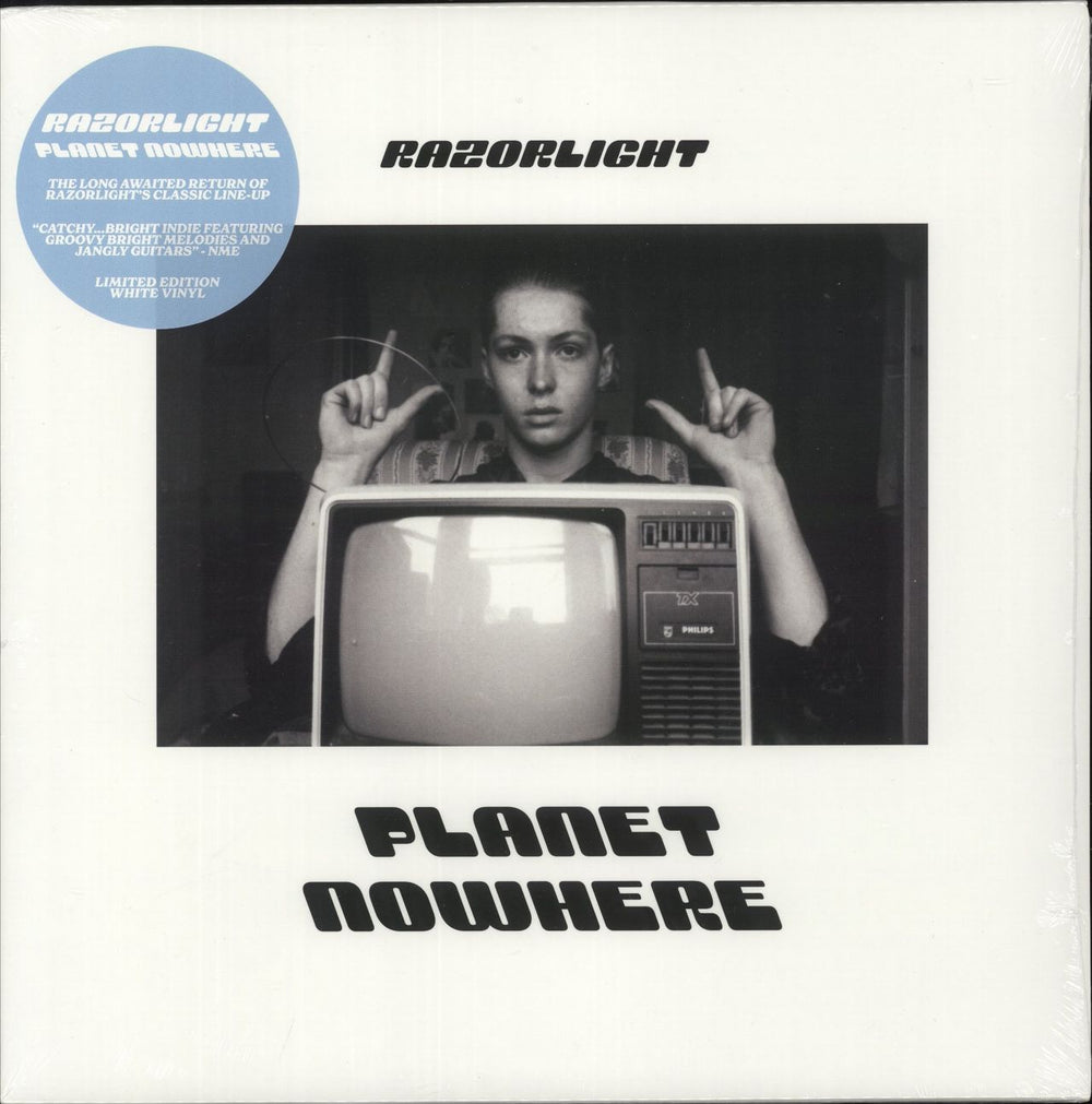 Razorlight Planet Nowhere - White Vinyl + Signed Print - Sealed UK vinyl LP album (LP record) COOKLP927