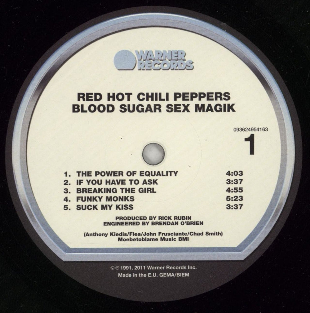 Red Hot Chili Peppers Blood Sugar Sex Magik - 180gm UK 2-LP vinyl record set (Double LP Album) RHC2LBL872790