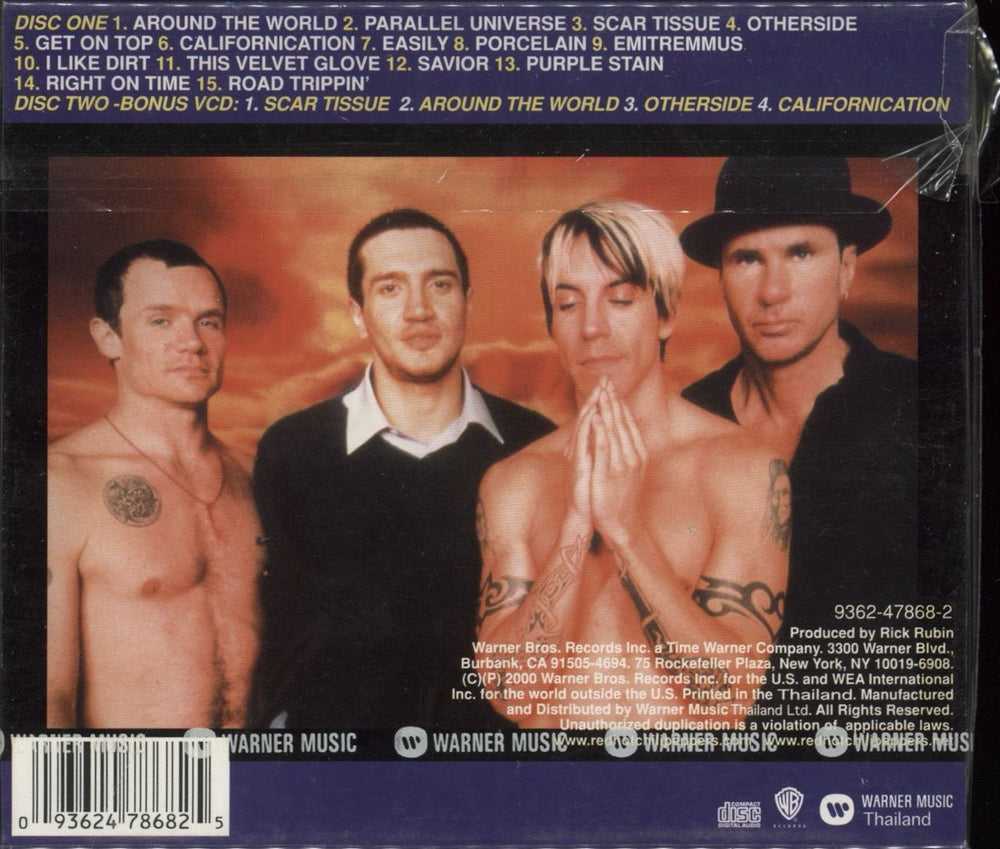 Red Hot Chili Peppers Californication Thailand 2 CD album set (Double CD) 093624786825
