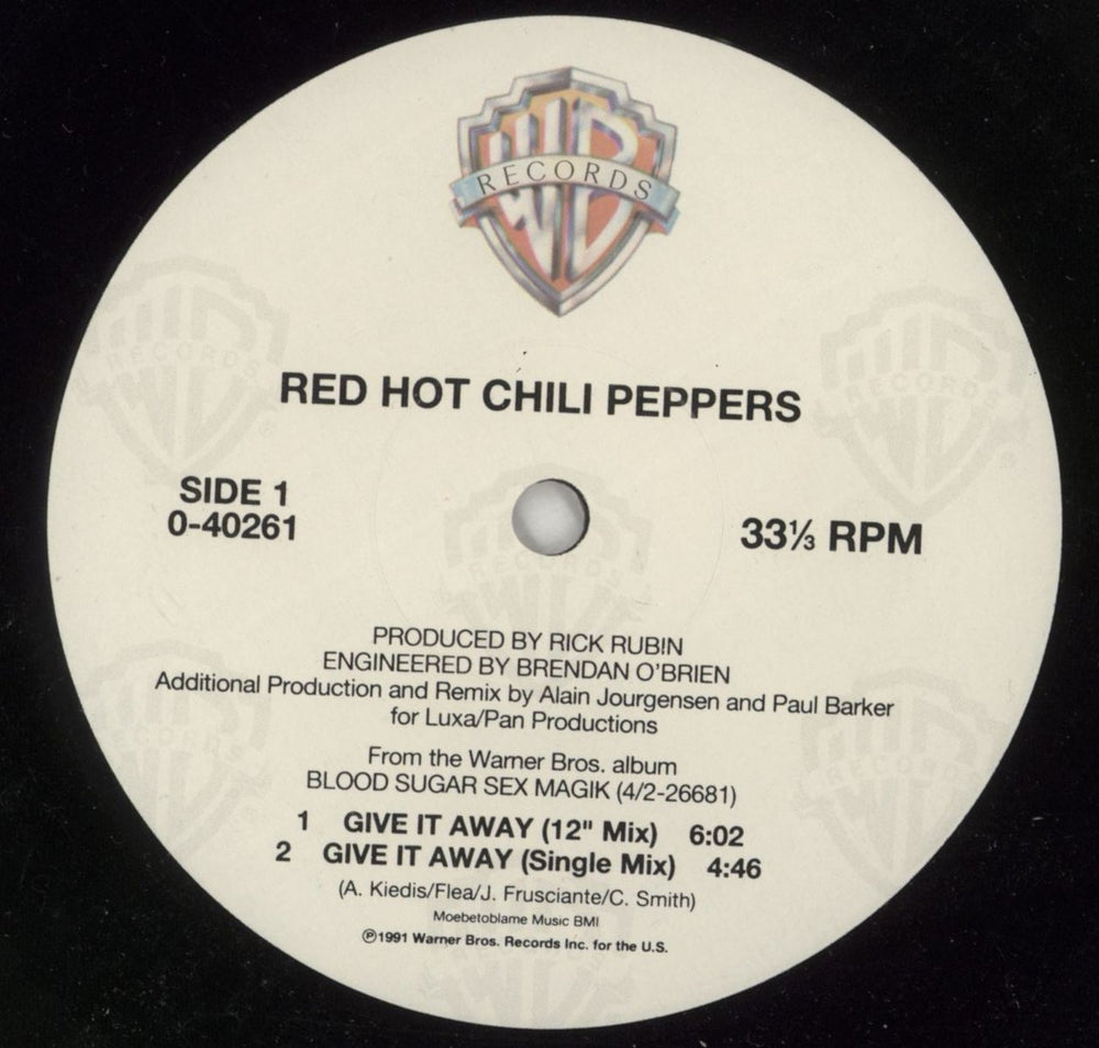 Red Hot Chili Peppers Give It Away US 12" vinyl single (12 inch record / Maxi-single) RHC12GI869439