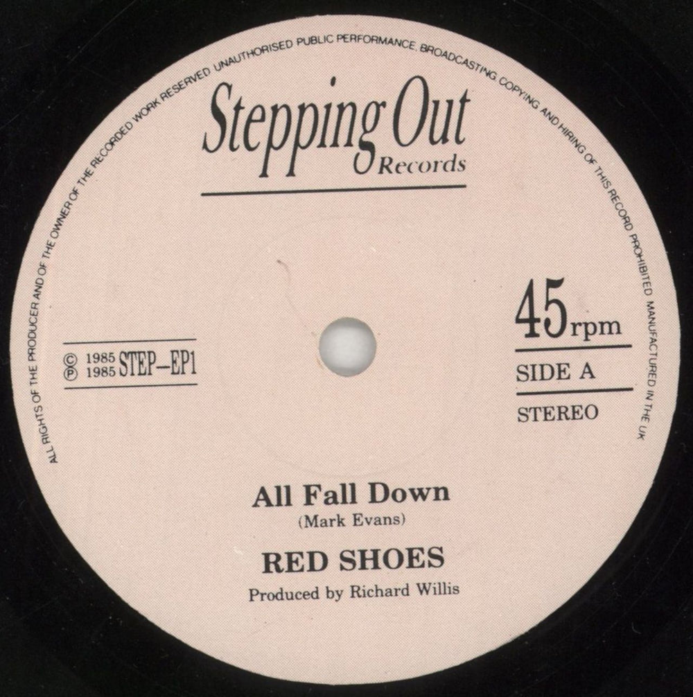 Red Shoes All Fall Down UK 7" vinyl single (7 inch record / 45) 79Q07AL851362