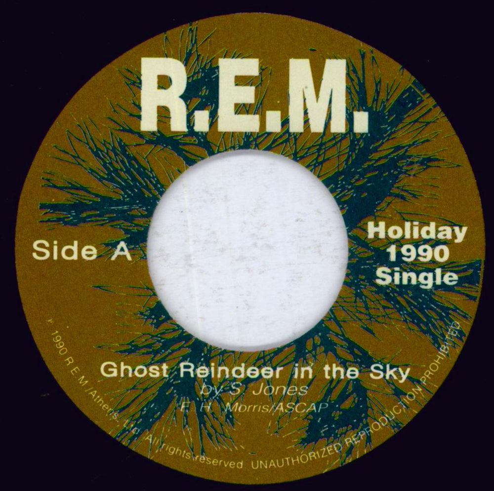 REM Ghost Reindeer US 7" vinyl single (7 inch record / 45) REM07GH54876