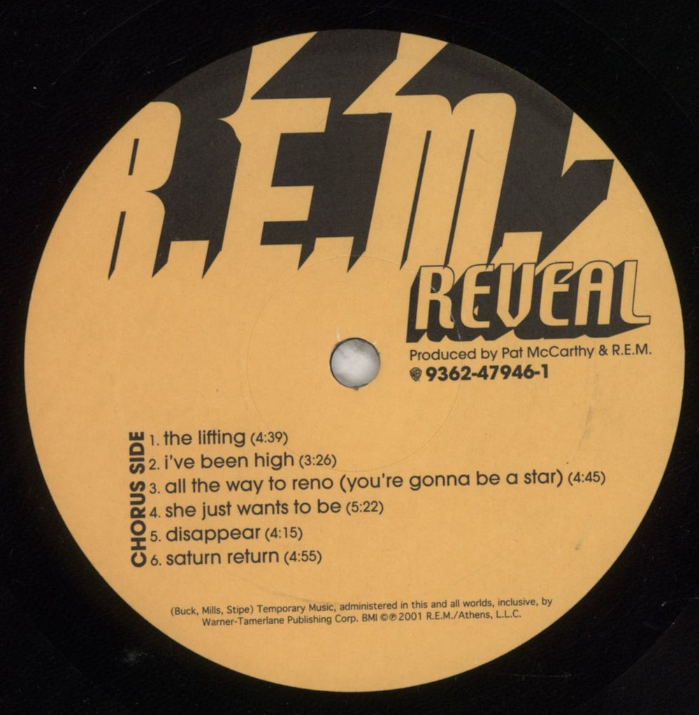 REM Reveal UK vinyl LP album (LP record) REMLPRE184804
