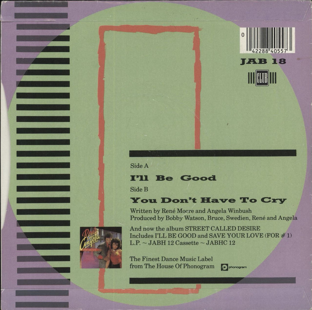 Rene & Angela I'll Be Good UK 7" vinyl single (7 inch record / 45) 042288405573