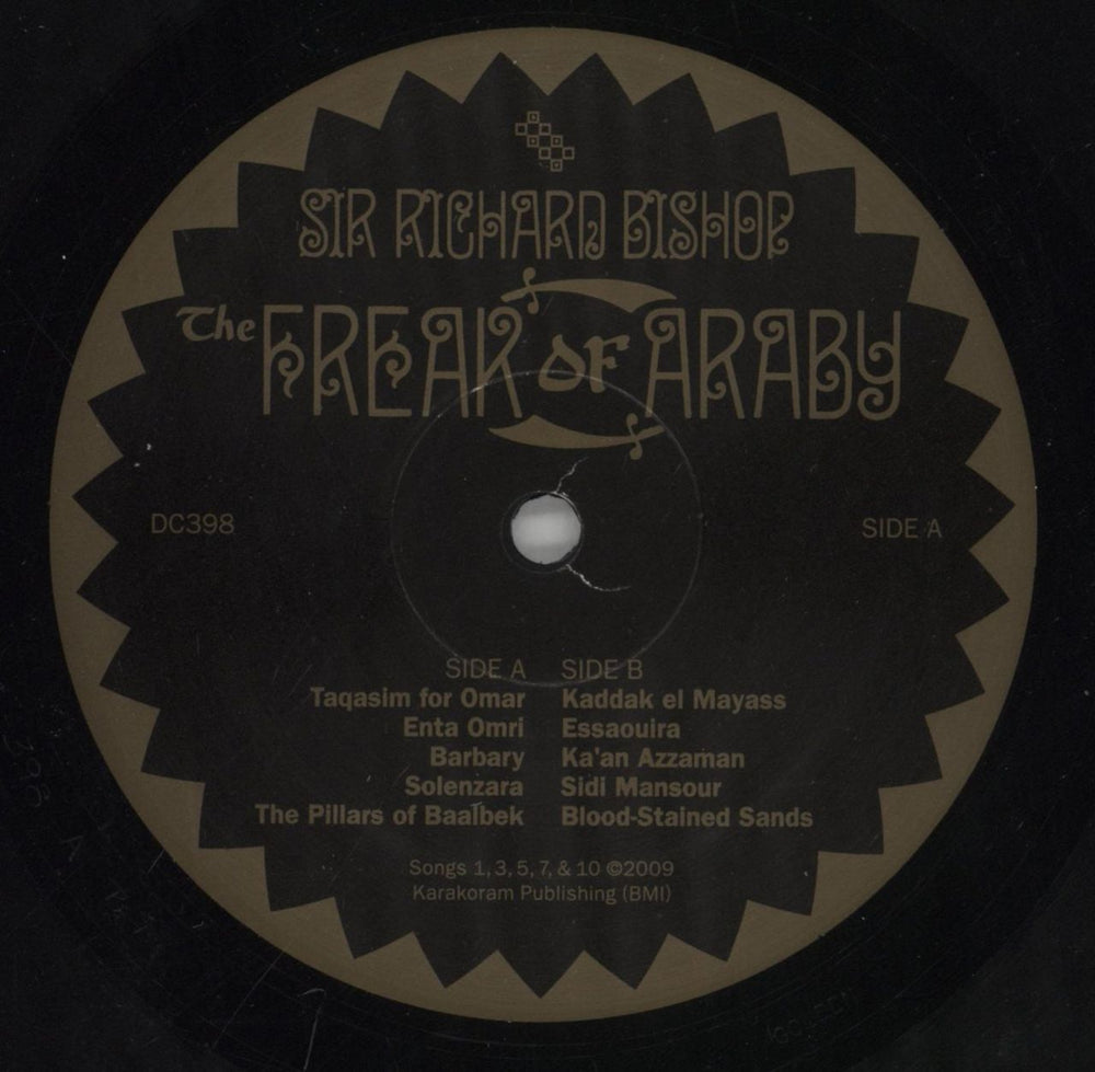 Richard Bishop The Freak Of Araby US vinyl LP album (LP record) 1NMLPTH862075