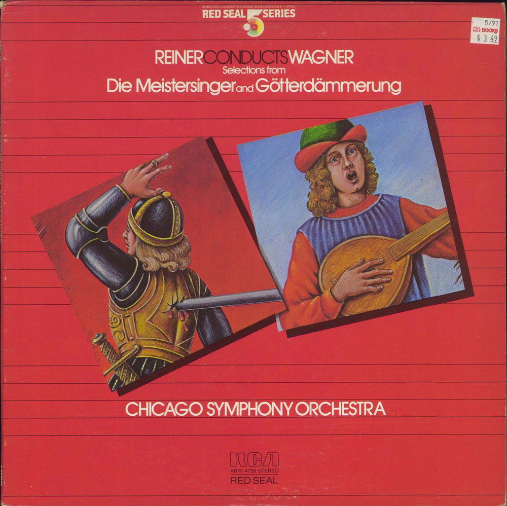 Richard Wagner Reiner Conducts Wagner (Selections From Die Meistersinger And Götterdämmerung) US vinyl LP album (LP record) ARP1-4738