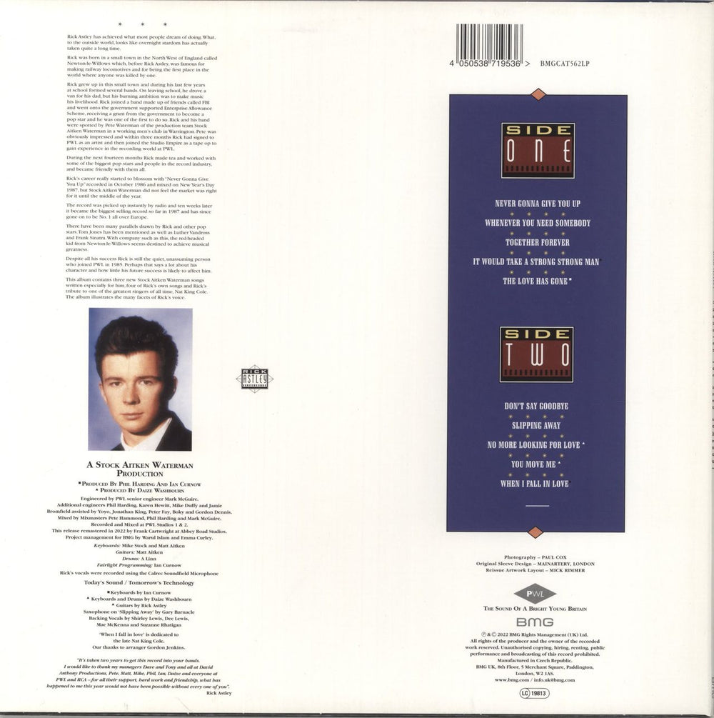 Rick Astley Whenever You Need Somebody - RSD 2022 - Red Vinyl UK vinyl LP album (LP record) 4050538719536