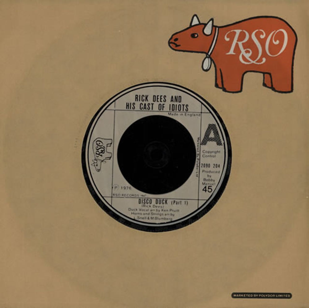 Rick Dees And His Cast Of Idiots Disco Duck UK 7" vinyl single (7 inch record / 45) 2090204