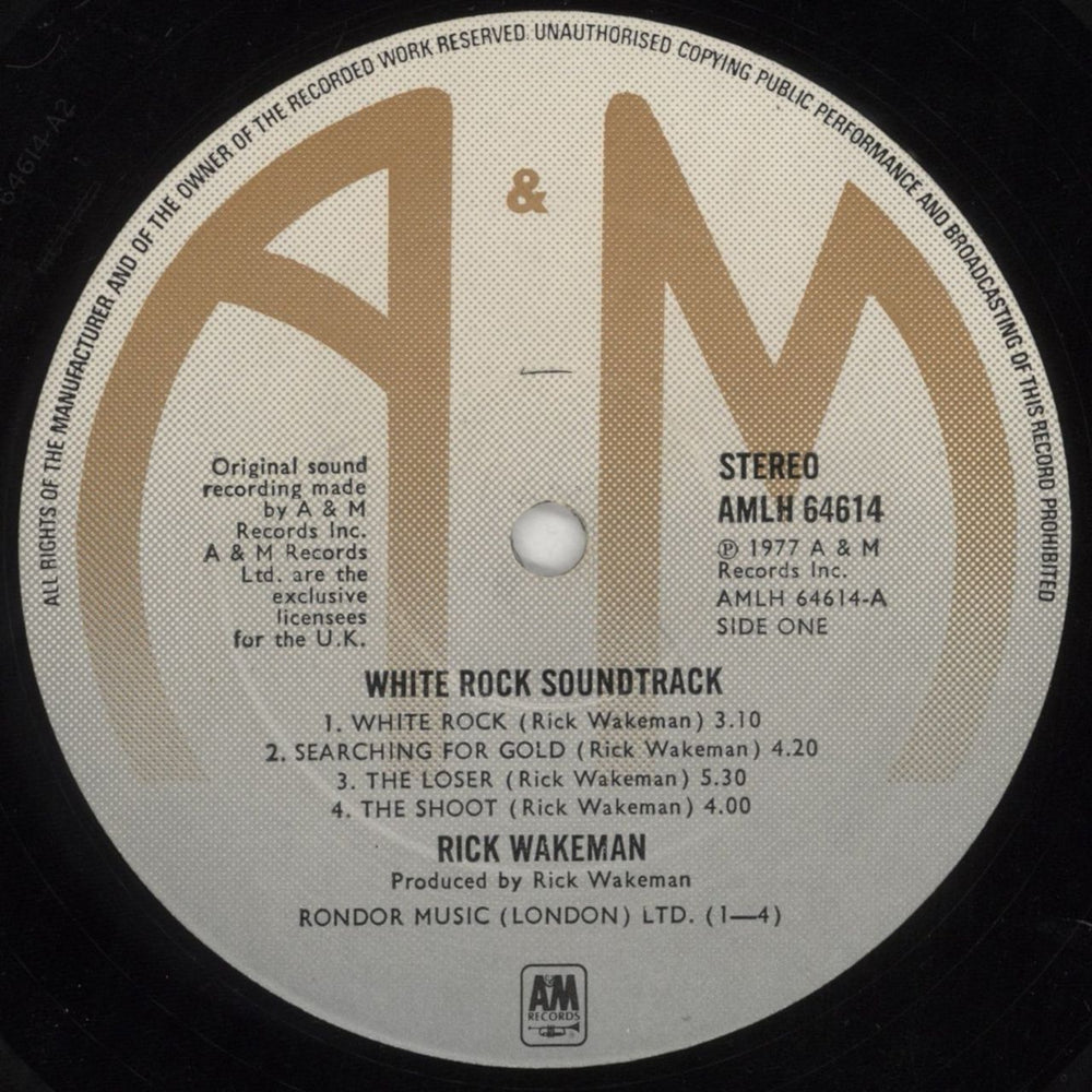 Rick Wakeman White Rock UK vinyl LP album (LP record) RKWLPWH171396