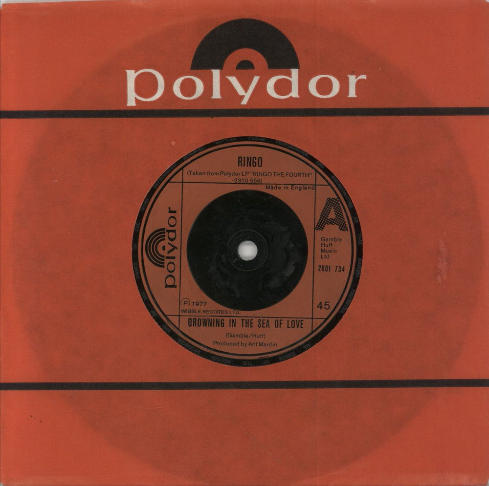 Ringo Starr Drowning In The Sea Of Love - EX UK 7" vinyl single (7 inch record / 45) 2001734