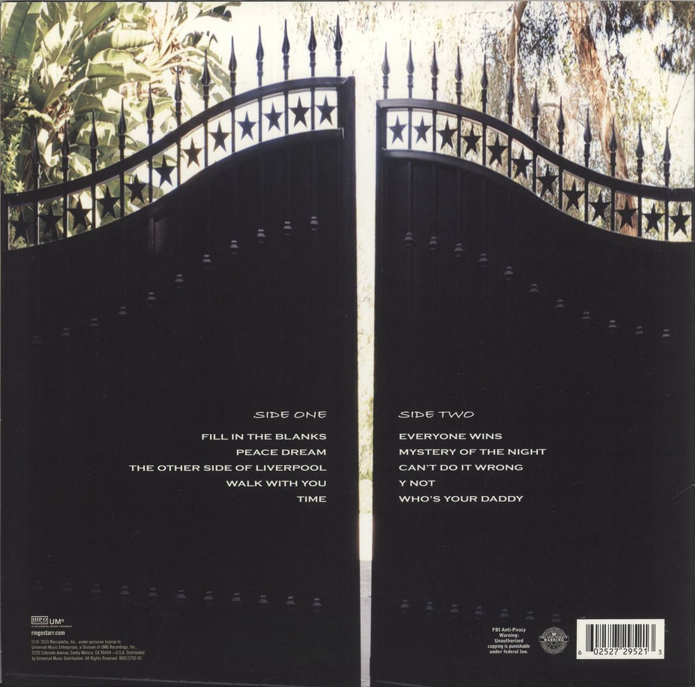 Ringo Starr Y Not  - 180gm US vinyl LP album (LP record) 602527295213