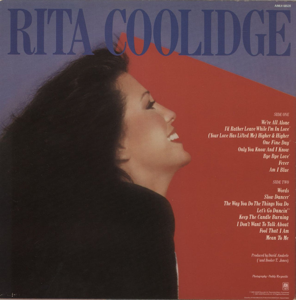 Rita Coolidge The Very Best Of Rita Coolidge UK vinyl LP album (LP record)
