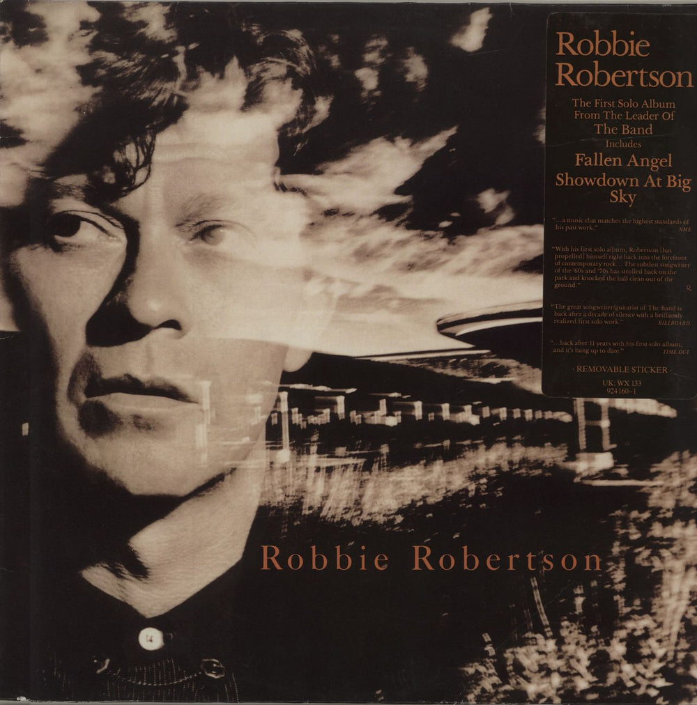 Robbie Robertson Robbie Robertson - Stickered Sleeve - EX UK vinyl LP album (LP record) WX133