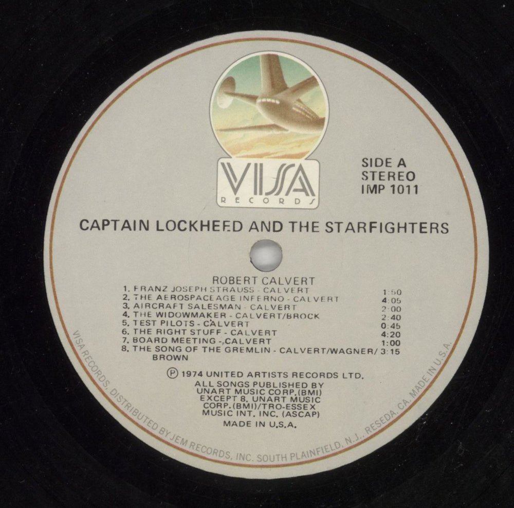 Robert Calvert Captain Lockheed And The Starfighters + Insert US vinyl LP album (LP record) CLVLPCA566483