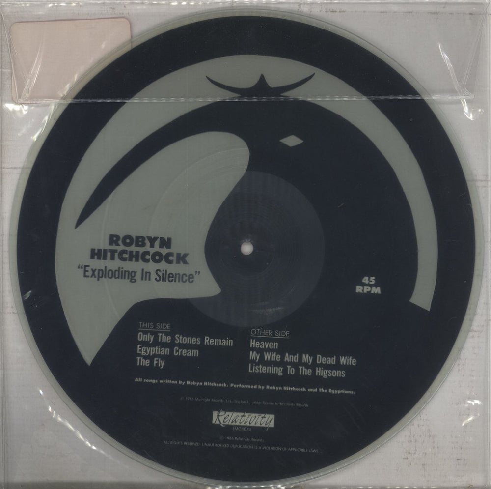 Robyn Hitchcock Exploding In Silence UK picture disc LP (vinyl picture disc album)