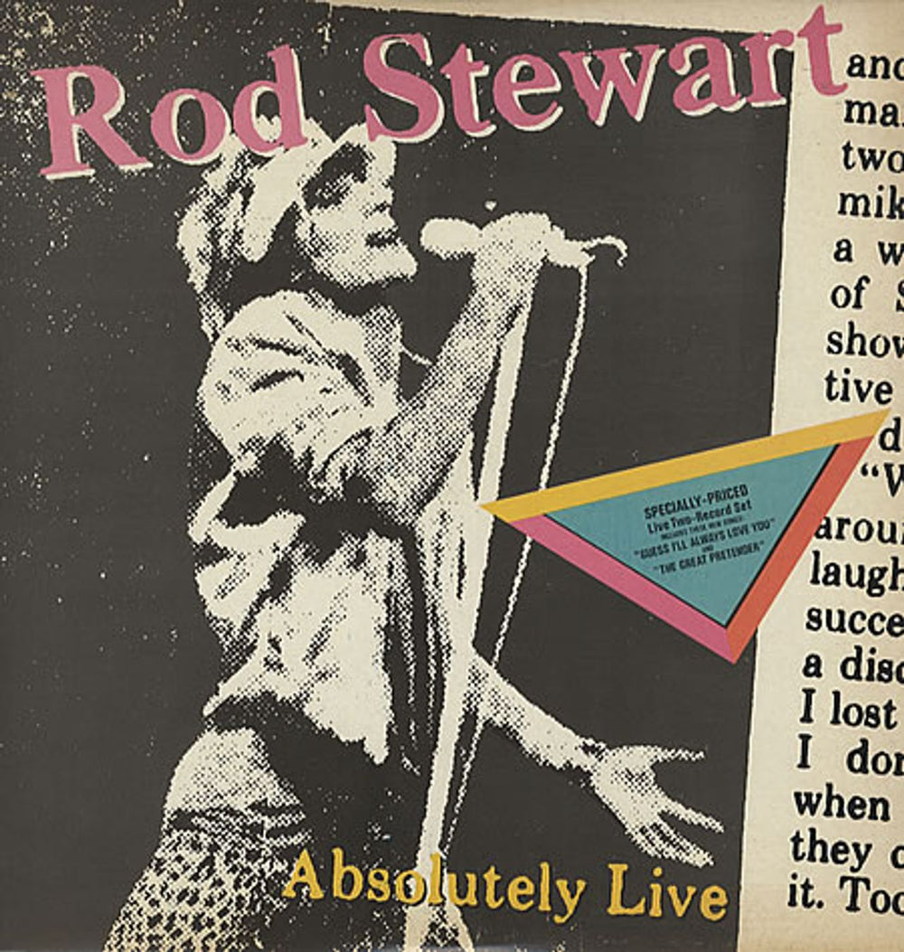 Rod Stewart Absolutely Live UK 2-LP vinyl record set (Double LP Album) RVLP17