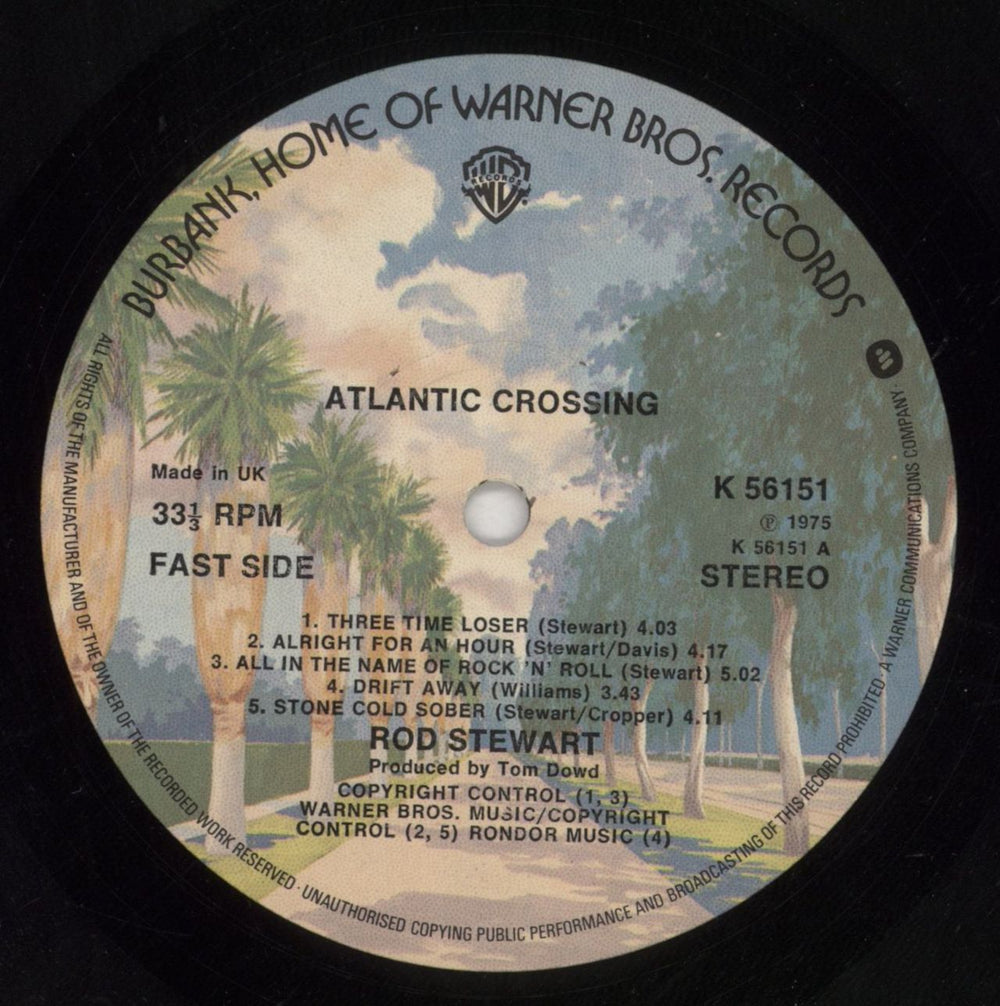 Rod Stewart Atlantic Crossing UK vinyl LP album (LP record) RODLPAT378789