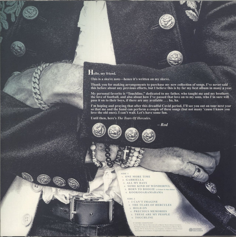 Rod Stewart The Tears Of Hercules US vinyl LP album (LP record) 603497842315