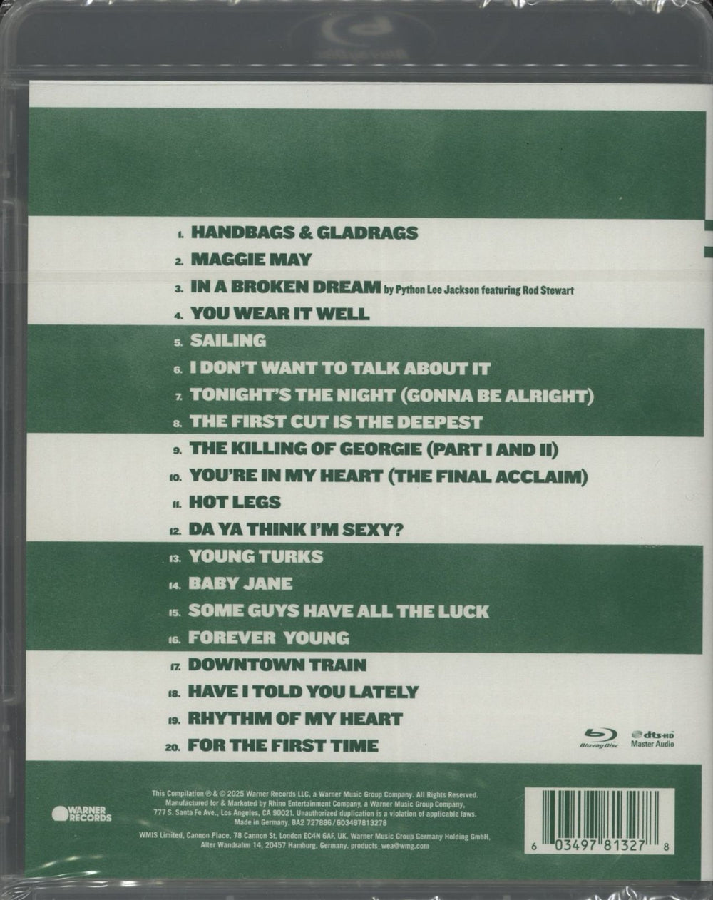 Rod Stewart Ultimate Hits - Sealed UK Blu Ray DVD 603497813278