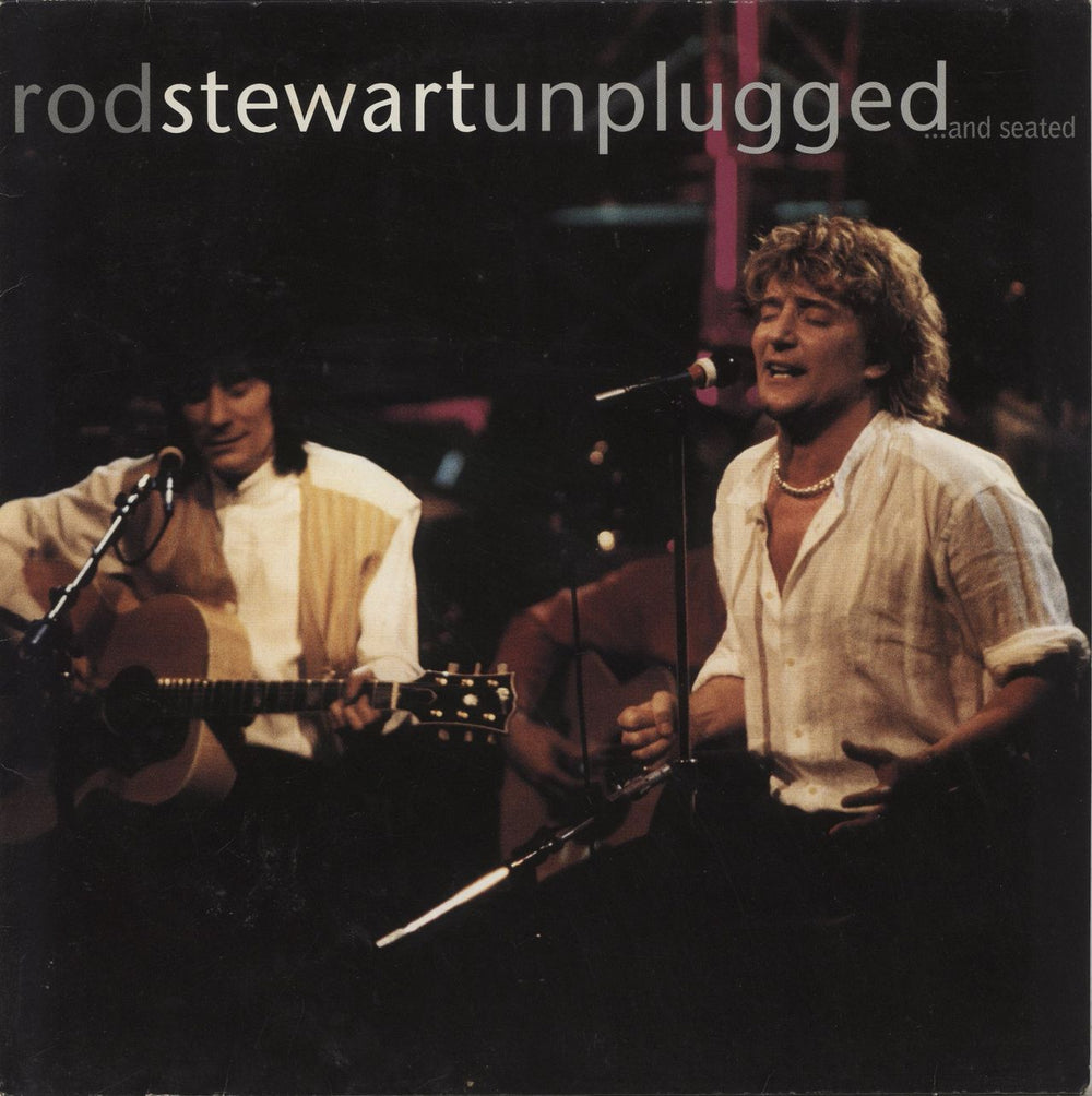 Rod Stewart Unplugged...And Seated - VG German vinyl LP album (LP record) WE391