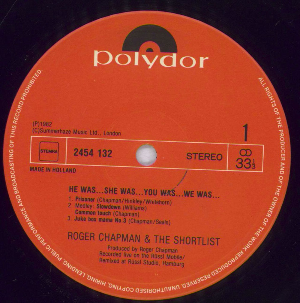 Roger Chapman He Was… She Was… You Was… We Was… Dutch 2-LP vinyl record set (Double LP Album) RGC2LHE833763