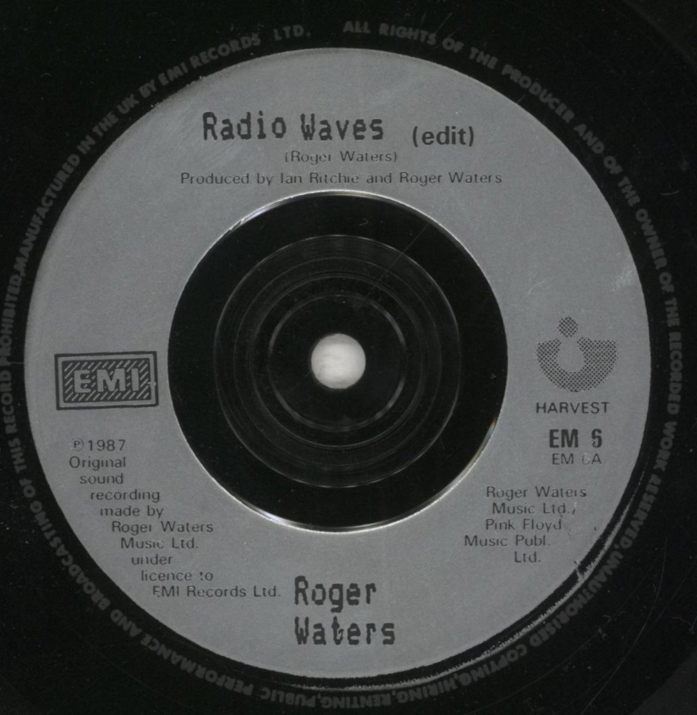 Roger Waters Radio Waves UK 7" vinyl single (7 inch record / 45) RWA07RA47004