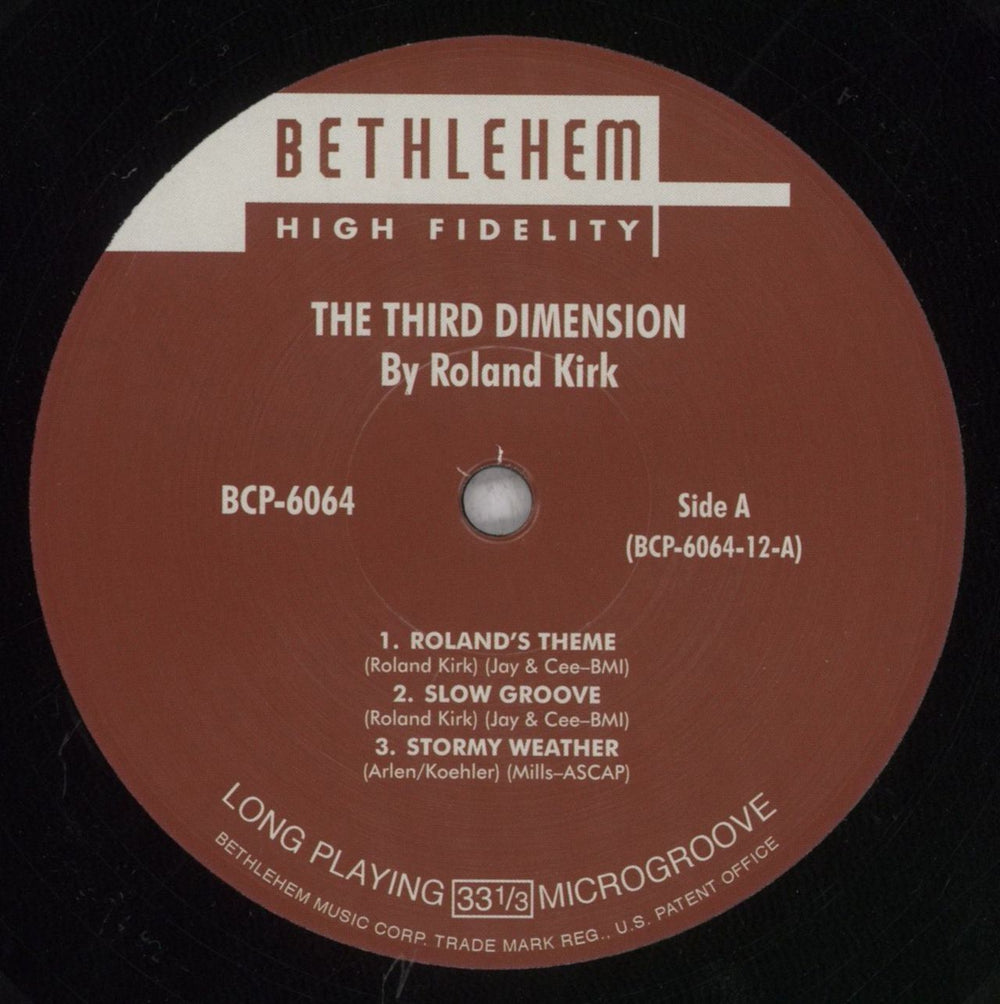 Roland Kirk Third Dimension - 180 Gram Vinyl UK vinyl LP album (LP record) LKKLPTH844553