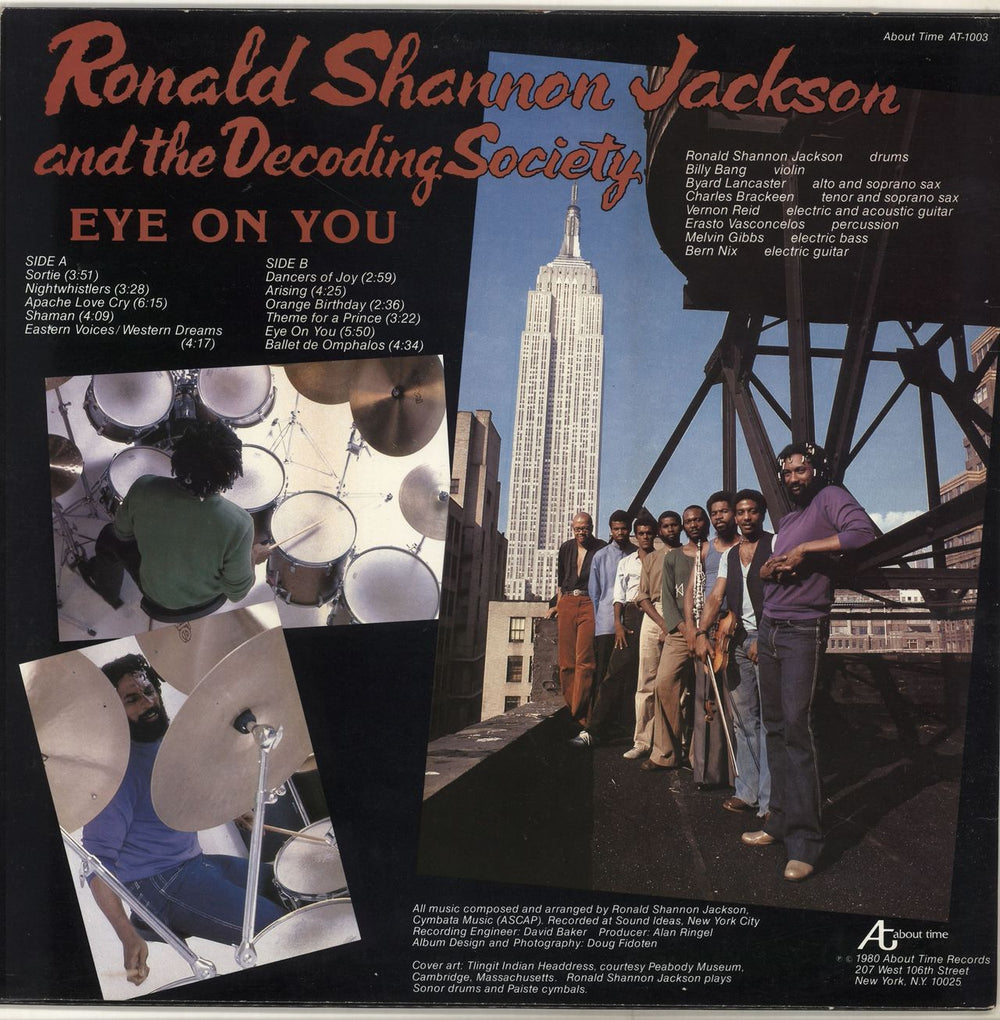 Ronald Shannon Jackson Eye On You US vinyl LP album (LP record)