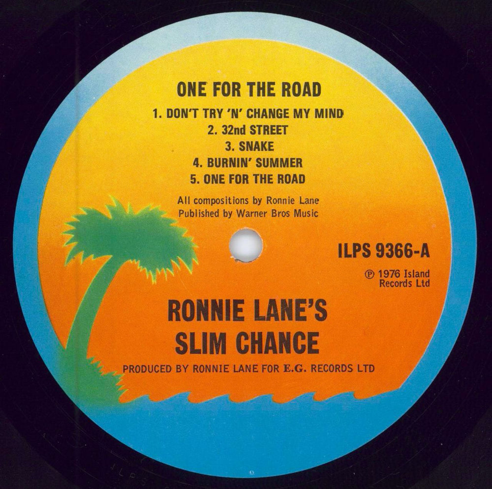 Ronnie Lane One For The Road UK vinyl LP album (LP record) RNLLPON57899