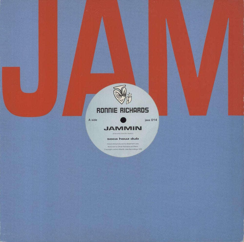 Ronnie Richards Jammin UK 12" vinyl single (12 inch record / Maxi-single) JAXX014