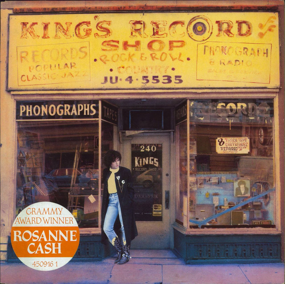 Rosanne Cash King's Record Shop - Stickered Sleeve UK vinyl LP album (LP record) 4509161