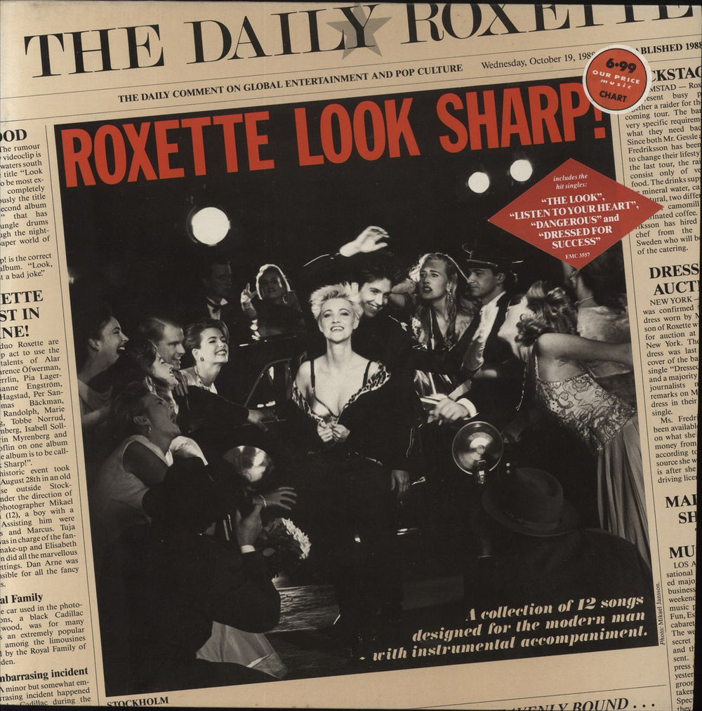 Roxette Look Sharp! - Hype Stickered UK vinyl LP album (LP record) EMC3557