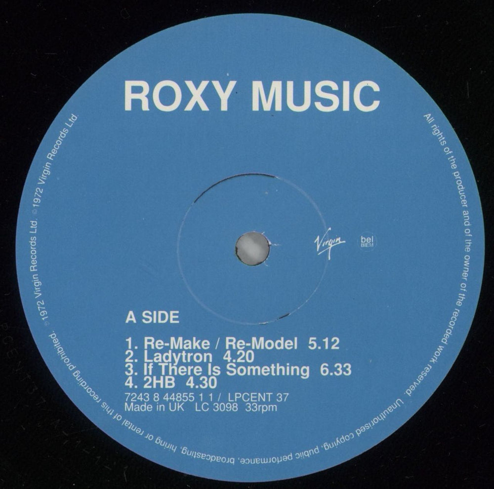 Roxy Music Roxy Music - EMI 100 - 180gm UK vinyl LP album (LP record) RXYLPRO878107