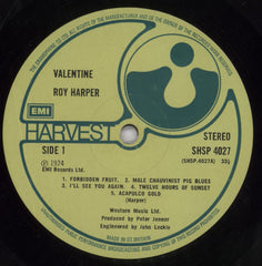 Roy Harper Valentine - 1st + Autographed Booklet UK vinyl LP album (LP record) ROYLPVA436011